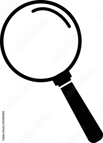 これは虫眼鏡のアイコンのイラストです。