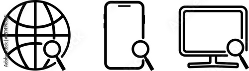 これは検索のアイコンのイラストです。