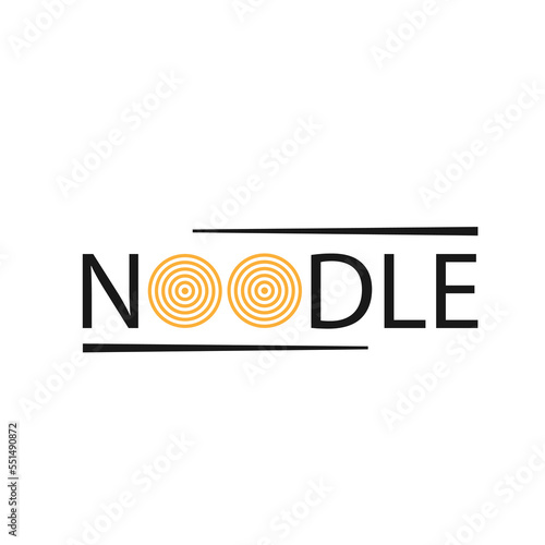 noodle food logo design symbol