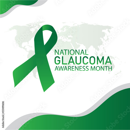 Vector Illustration of National Glaucoma Awareness Month. Simple and Elegant Design