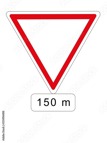 Panneau routier français: Cédez le passage à l'intersection	