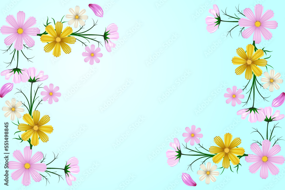 Abstract seamless beautiful floral leaves pattern flat background