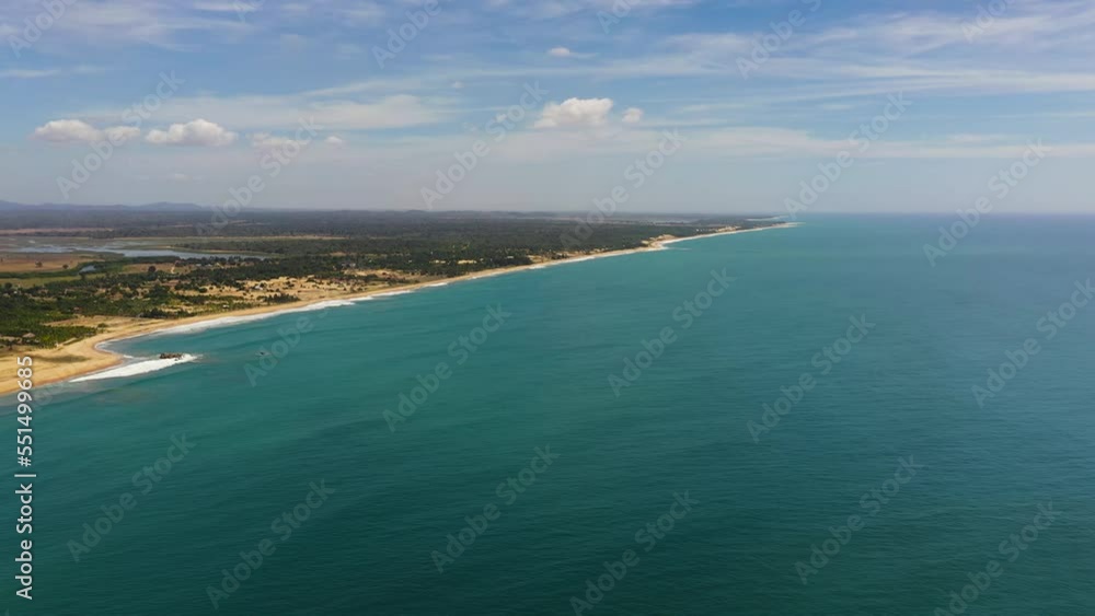 Tropical landscape of the island of Sri Lanka with beaches, ocean and agricultural land. Tropical landscape of the island of Sri Lanka with beaches, ocean and agricultural land.