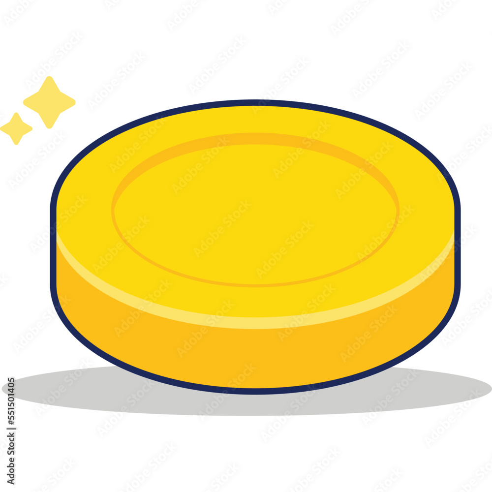 Coin Flat Design Icon Coin Flat Design Icon