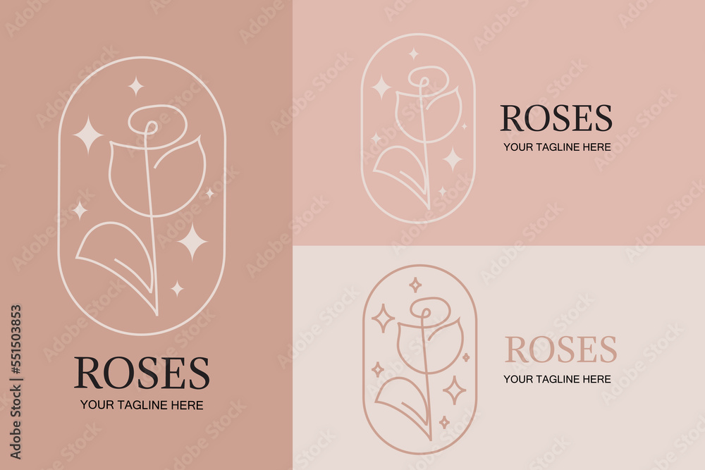 Vector abstract logo design templates in linear minimal style - symbols for cosmetics, jewellery, beauty and handmade products, beautystudios Vector abstract logo design templates in linear minimal style - symbols for cosmetics, jewellery, beauty and handmade products, beautystudios