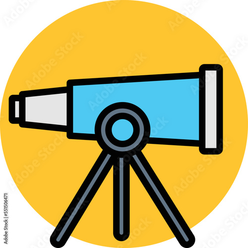Telescope Vector Icon
