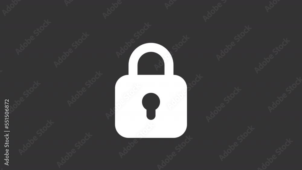 Animated lock white line ui icon. Digital security and safety. Seamless loop HD video with alpha channel on transparent background. Isolated user interface symbol motion graphic design for night mode Animated lock white line ui icon. Digital security and safety. Seamless loop HD video with alpha channel on transparent background. Isolated user interface symbol motion graphic design for night mode