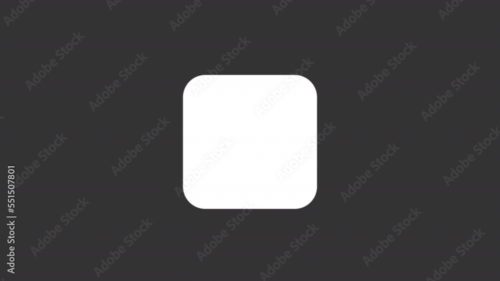 Animated stop white line ui icon. Multimedia player control. Seamless loop HD video with alpha channel on transparent background. Isolated user interface symbol motion graphic design for night mode Animated stop white line ui icon. Multimedia player control. Seamless loop HD video with alpha channel on transparent background. Isolated user interface symbol motion graphic design for night mode