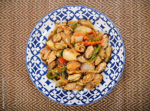 Stir Fried Mussels with Chilli
