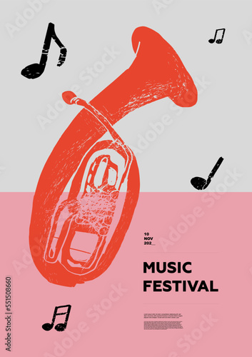 Wall Mural Baritone horn
