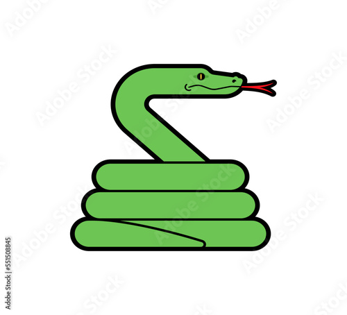 Snake coiled isolated. serpent icon sign. Vector illustration