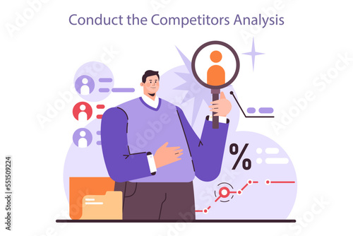 Conduct the competitors analysis. Effective market research in conditions