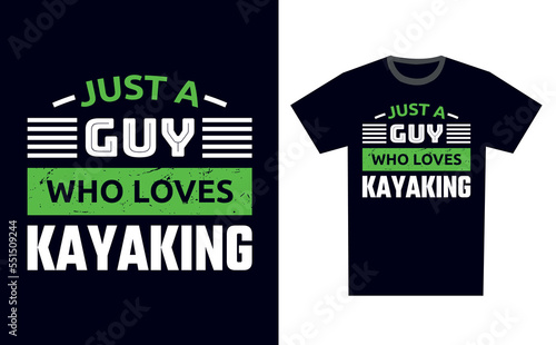 Kayaking T Shirt Design Template Vector