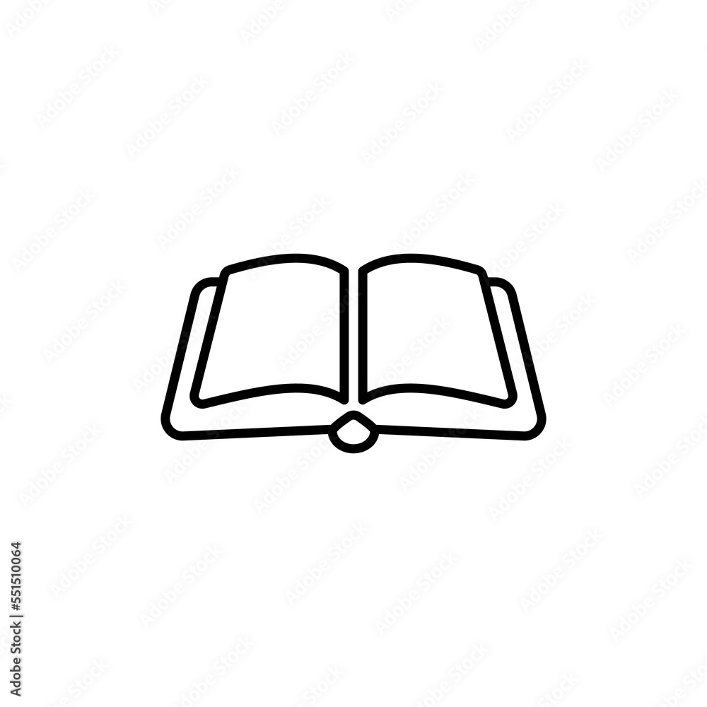 Book line icon. Printed text, student, speech bubble, table lamp, man, guy, fairy tale, legend, fiction, work, printed edition. Education concept. Vector black line icon on a white background Book line icon. Printed text, student, speech bubble, table lamp, man, guy, fairy tale, legend, fiction, work, printed edition. Education concept. Vector black line icon on a white background