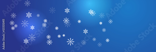 merry christmas banner with snowflake decoration