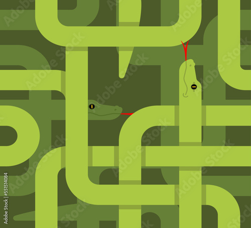 Snake pattern seamless. Serpent background. Ornament of kids fabric