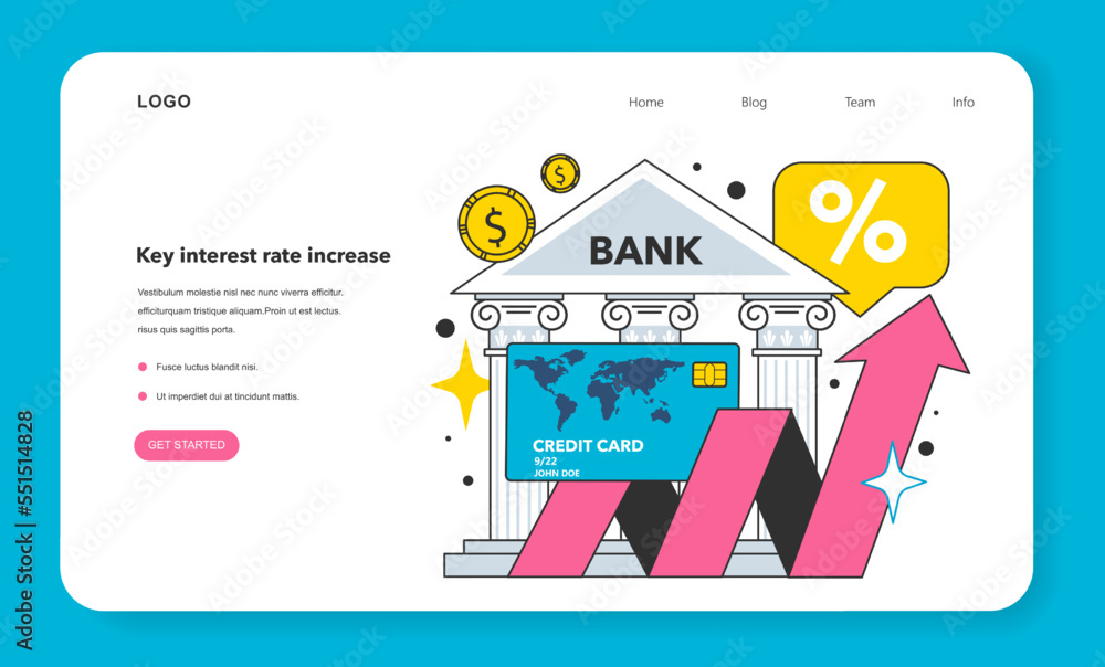 Key interest rate increase as a measure to reduce inflation web banner
