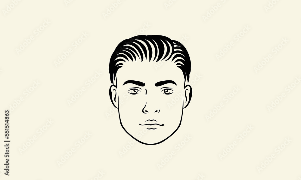 line art man face logo Stock Vector | Adobe Stock
