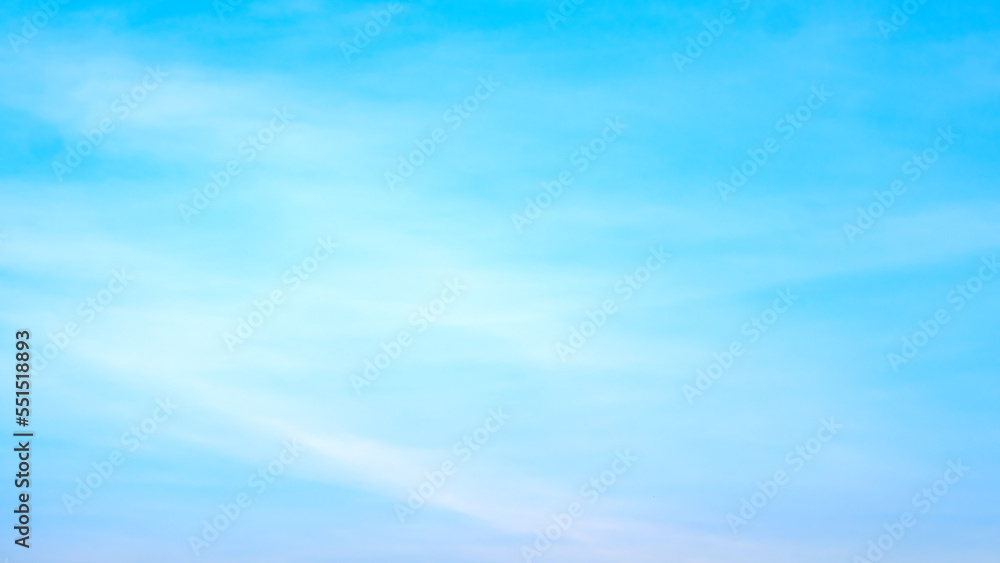 Beautiful Nature clear blue sky with with cloud texture background. wallpaper with copy space for text.