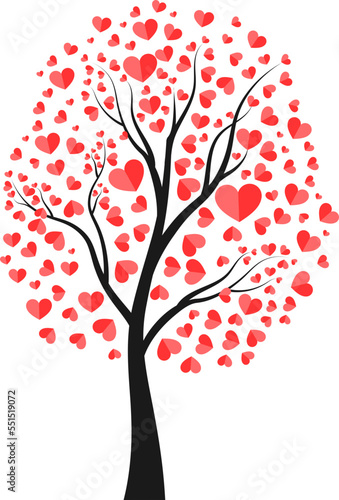 Heart Tree Branch Illustration