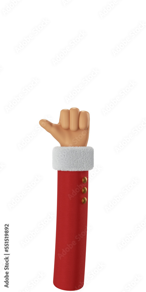 Santa Claus Hand Like Gesturing 3d cartoon hand Santa Claus Hand Like Gesturing 3d cartoon hand