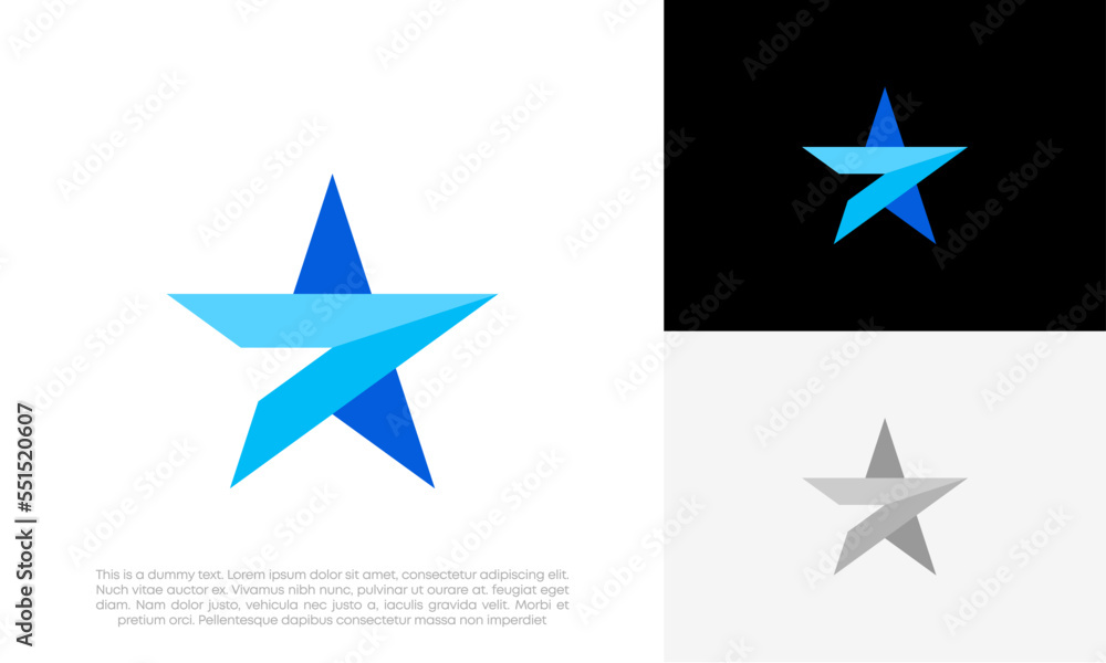 Obraz premium star arrow logo design vector