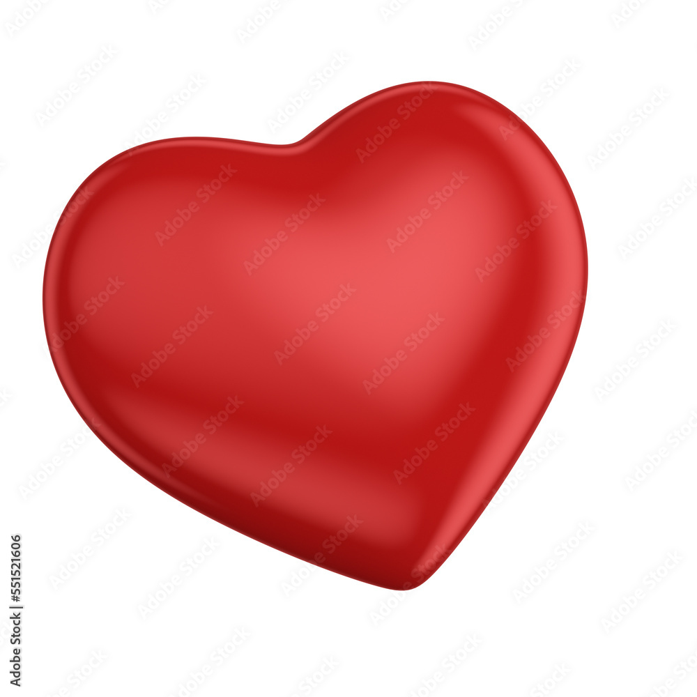 Red Heart 3d isolated Red Heart 3d isolated