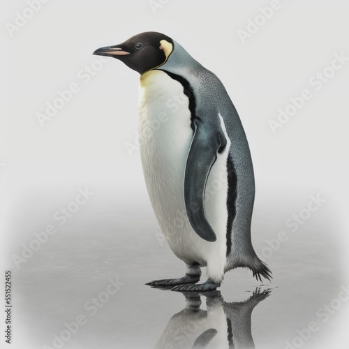 penguin on a white background. rendering