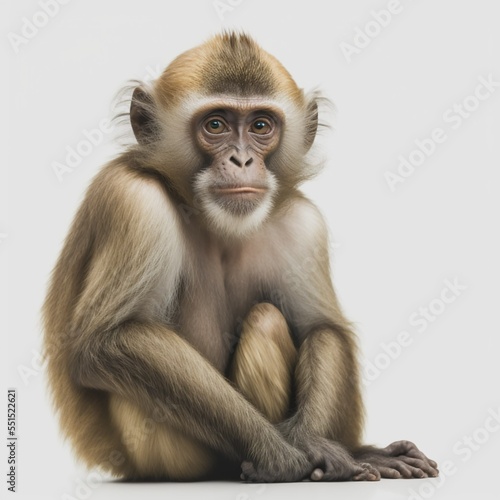 monkey on a white background. rendering