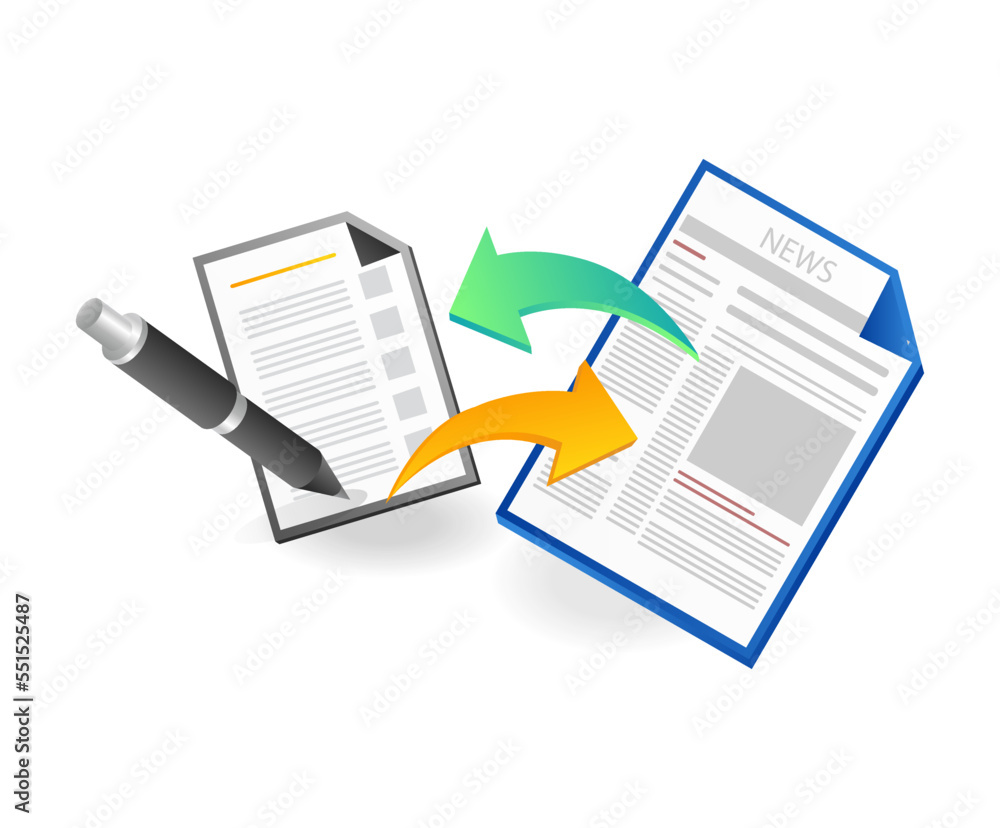 Flat isometric illustration of the concept of copying the latest information Flat isometric illustration of the concept of copying the latest information