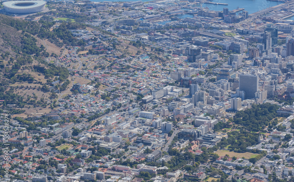 Luftbild Kapstadt aus der Luftperspektive Südafrika