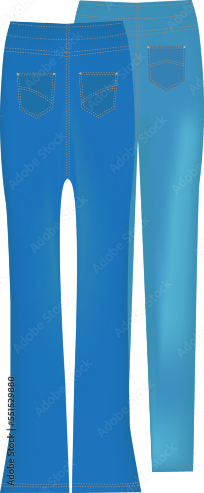 Jeans vector illustration for design Jeans vector illustration for design