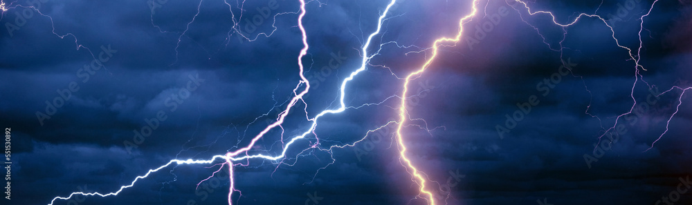 Thunder, lightnings and rain on stormy summer night Thunder, lightnings and rain on stormy summer night