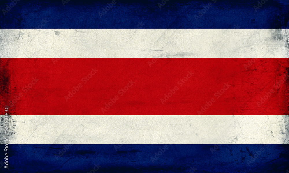 Grunge Flag of Costa Rica. Grunge texture. Grunge Flag of Costa Rica. Grunge texture.