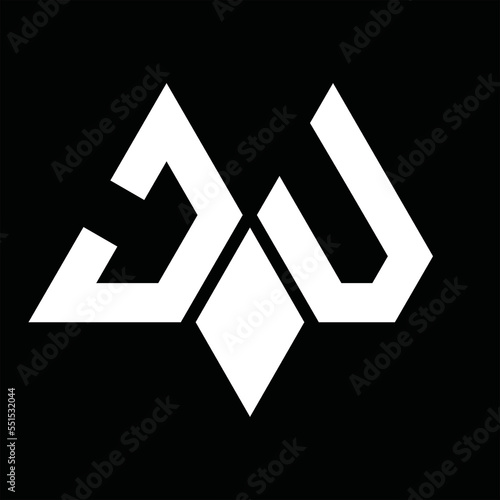 CV Logo monogram triangle diamond shape design template