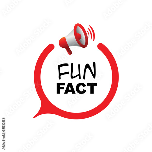 fun fact sign on white background	