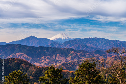 高尾山から富士山眺望
