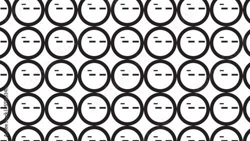 abstract wallpaper of black line boring emoticon pattern