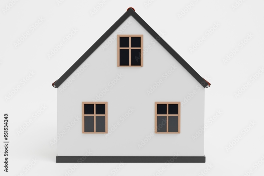 Realistic 3D Render of Stylised House Realistic 3D Render of Stylised House