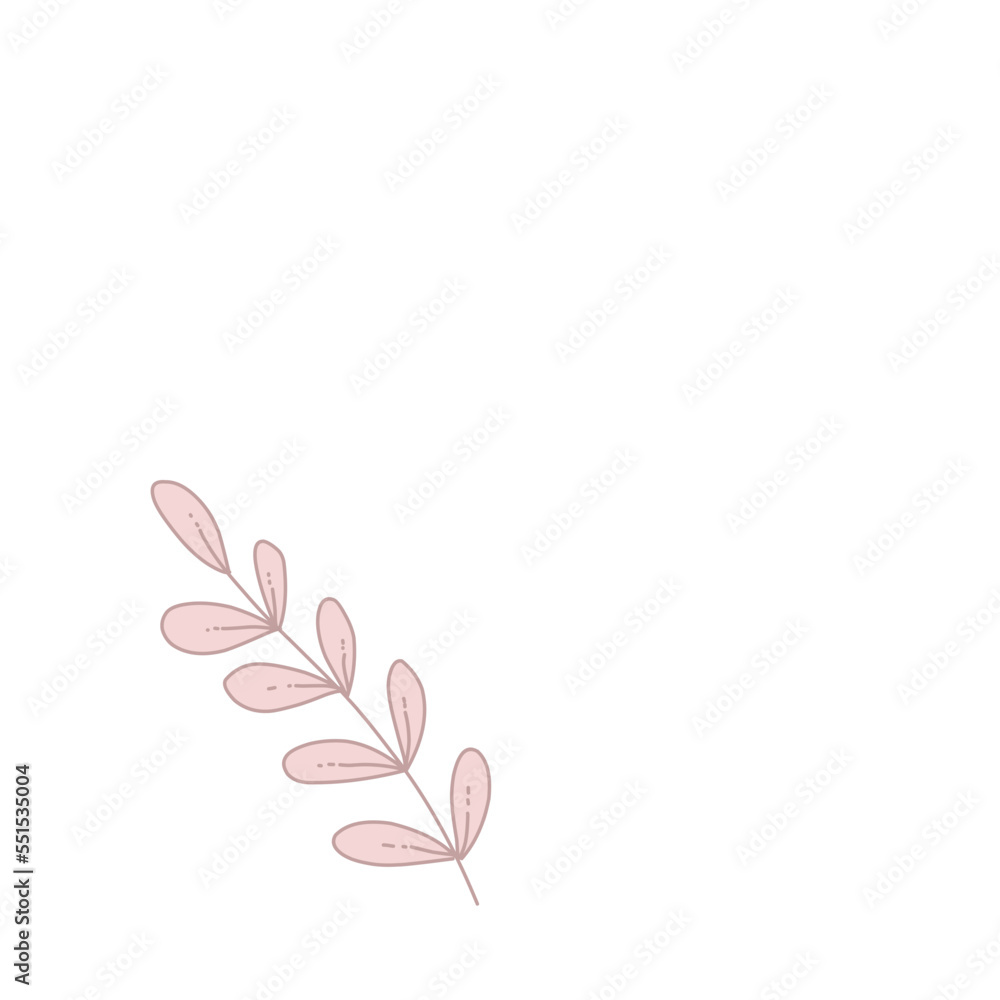 Pink leaf element vector 
