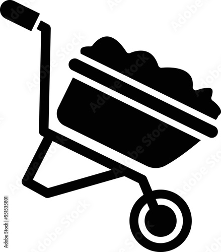 Wheelbarrow Vector Icon
