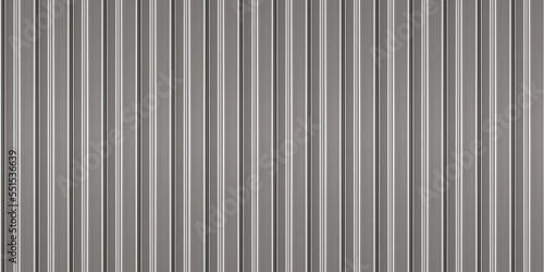 Silver corrugated iron sheets seamless pattern of fence or warehouse wall. Zink galvanized steel profiled panels. Metal wave sheet. Vector illustration. Aluminium container