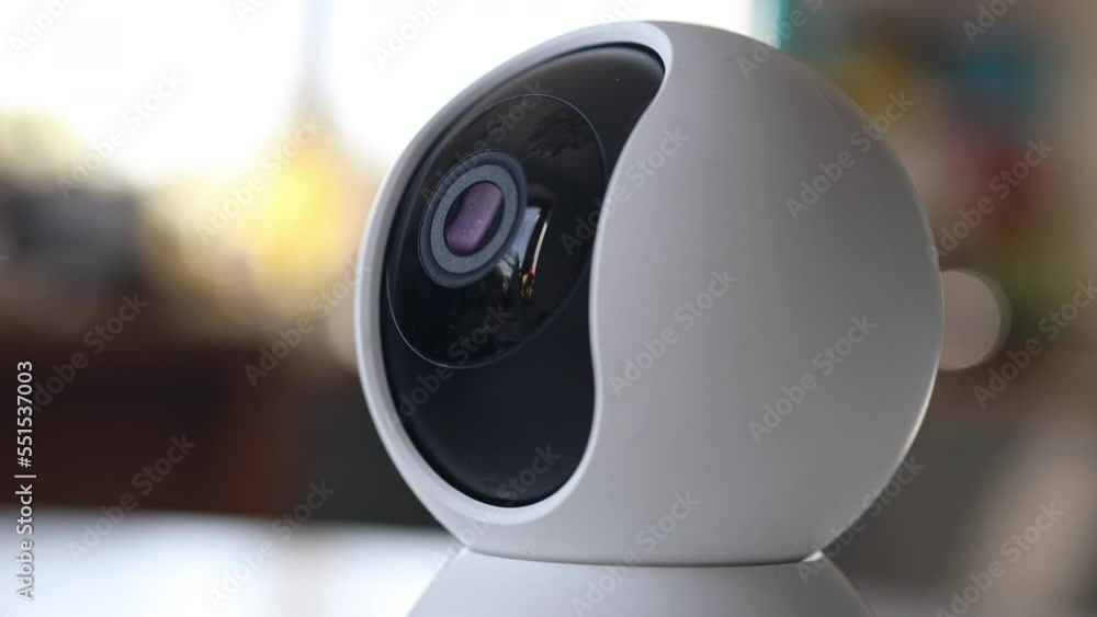Home cctv video IP security camera. Security camera high tech smart gadget internet of thing smart home security technology 