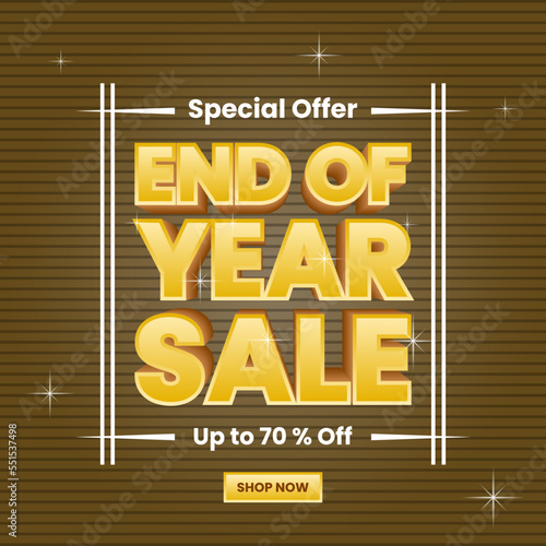 end of year sale promotion design. simple and modern concept