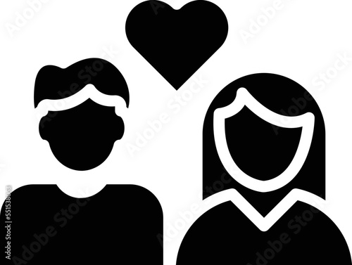 Romantic couple Vector Icon
