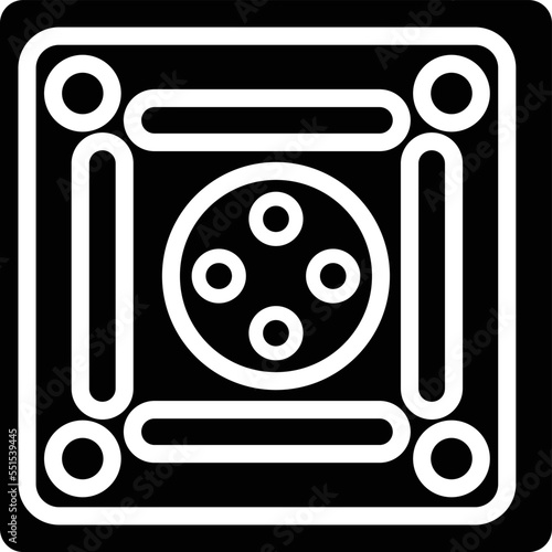 Carrom Game Vector Icon

