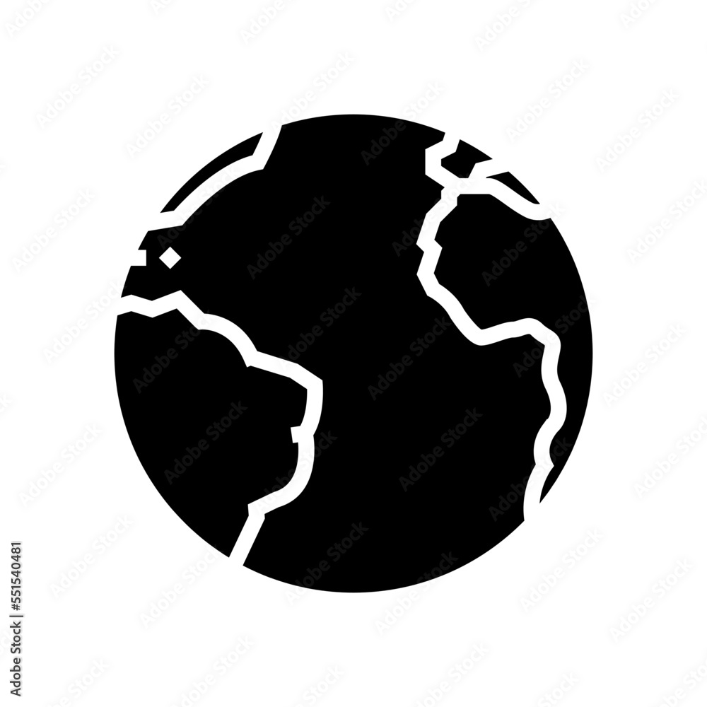 atlantic ocean map glyph icon vector. atlantic ocean map sign. isolated symbol illustration atlantic ocean map glyph icon vector. atlantic ocean map sign. isolated symbol illustration