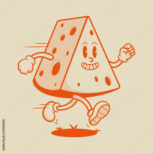 Cheese Character, Retro Mascot Character