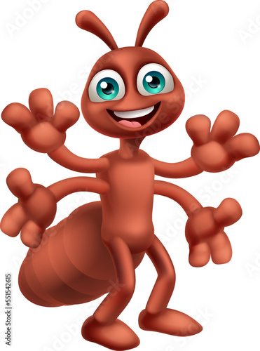 Ant Insect Bug Cute Cartoon Character Mascot