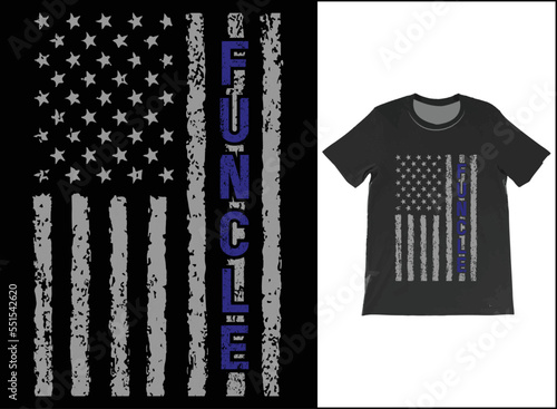 Personalised USA Flag Funcle T-Shirt Vector Design, Funcle Definition Shirt, Fun Uncle T-Shirt, Cool Uncle Shirt, Favorite Uncle Best Uncle Ever.
